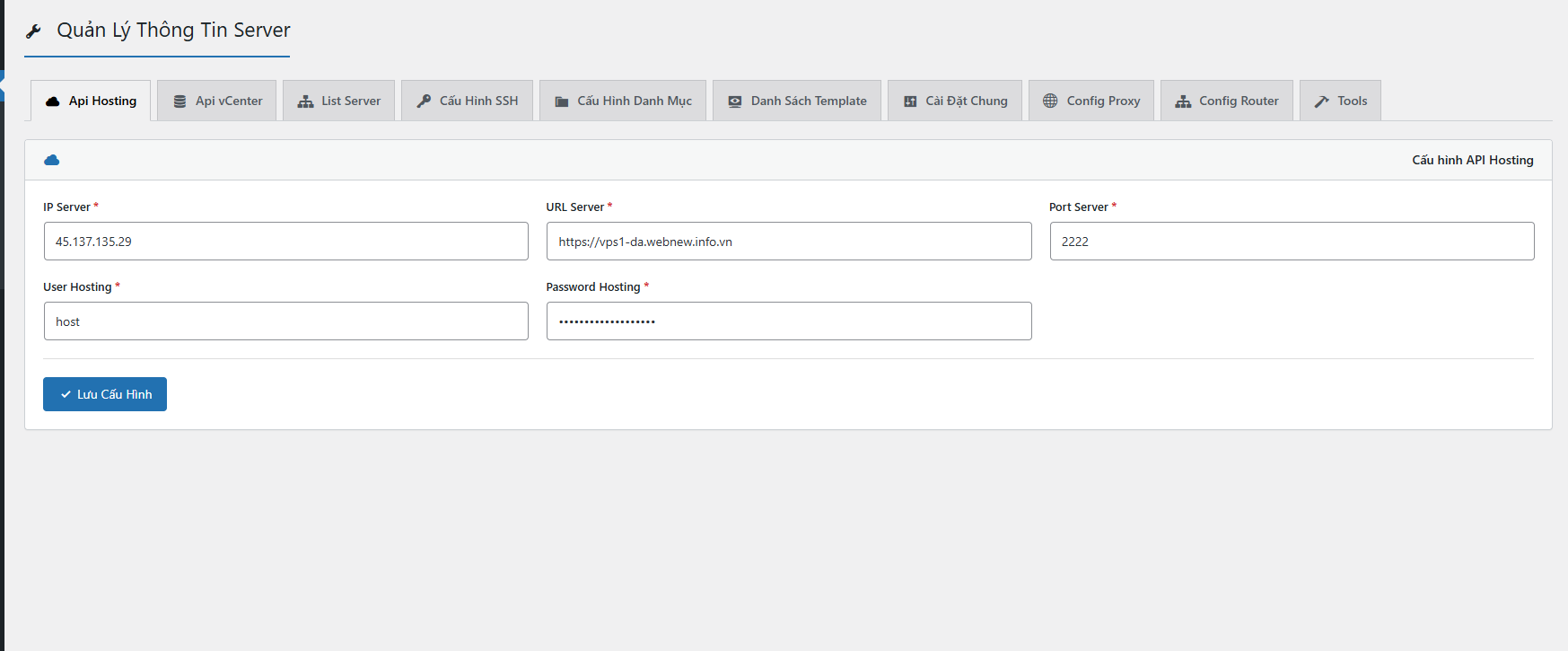 Cấu hình DirectAdmin API