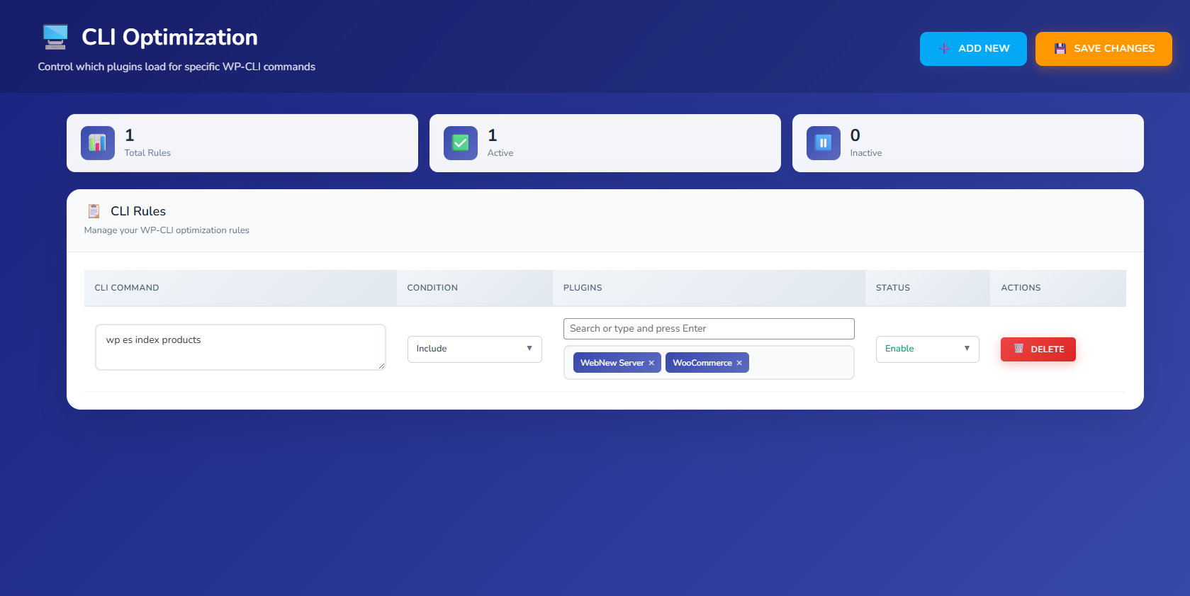Giao diện CLI Optimal