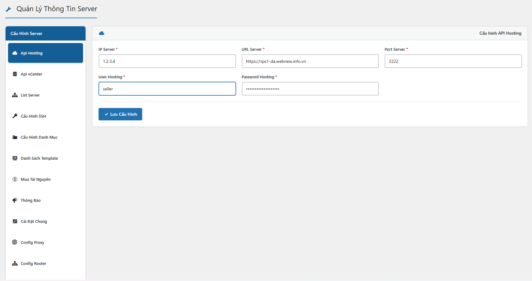 Cấu hình DirectAdmin API